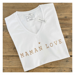 Tee-shirt blanc "Maman Love"