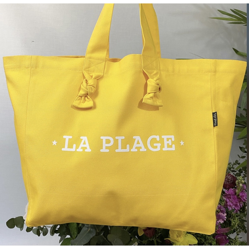 Cabas Lily- jaune banana- "LA PLAGE"