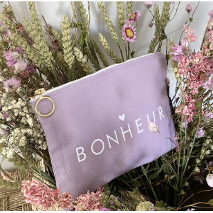 Trousse lilas "Bonheur"