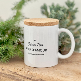 Mug "Joyeux Noël Papa d'Amour" avec son...