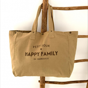 Grand Cabas -Sable - Petit Souk Happy Family en...