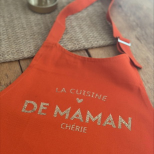 Tablier - Mandarine- La Cuisine de Maman