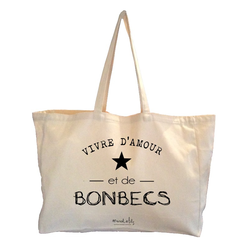 Maxi Bag " Vivre d'amour et de bonbecs "