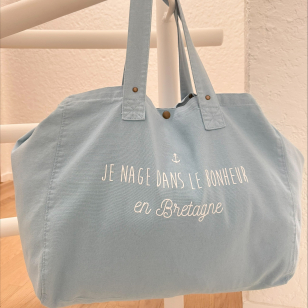 Grand Cabas - Bleu Pastel - Je nage dans le...