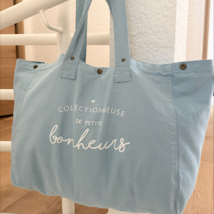 Grand Cabas - Bleu Pastel- Collectionneuse de...