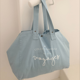Grand Cabas - Bleu Pastel- Collectionneuse de...