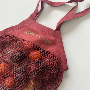 Sac Filet à provisions - Rouge Oranger- Super...