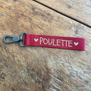 Porte clefs - Rouge - Poulette