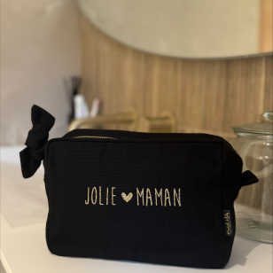 Grande Trousse de toilette "Mamie Chérie" Noire