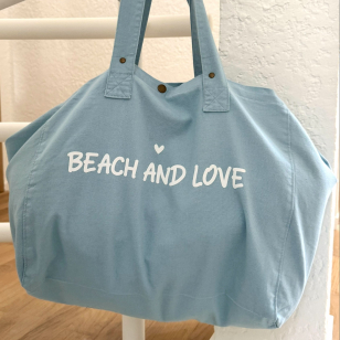 Grand Cabas - Bleu Pastel- Beach and Love