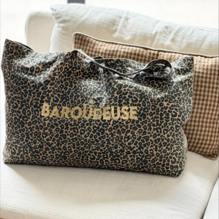 Maxi Cabas léopard  "Baroudeuse"