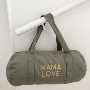 Sac Polochon coton bio - Sauge - Mama Love