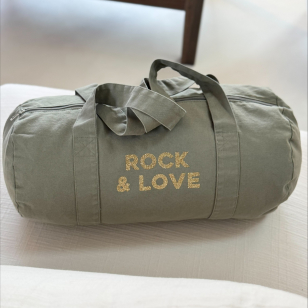 Sac Polochon coton bio - Sauge - Rock and Love
