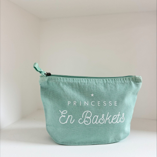 Trousse Vintage - menthe- Princesse en Baskets