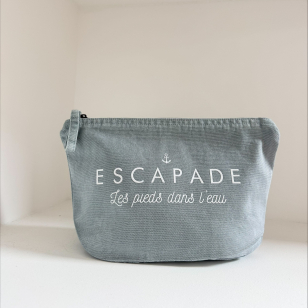 Trousse Vintage - Bleu Jean- Escapade les pieds...