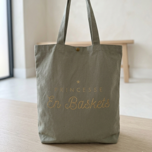 Tote-Bag - Sauge - Princesse en Baskets